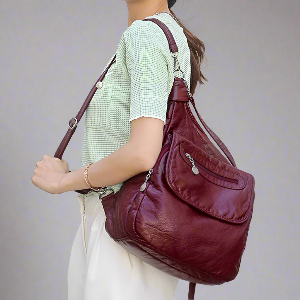 Casual Leather Backpack Bag - Lightweight and Functional for Everyday Adventures