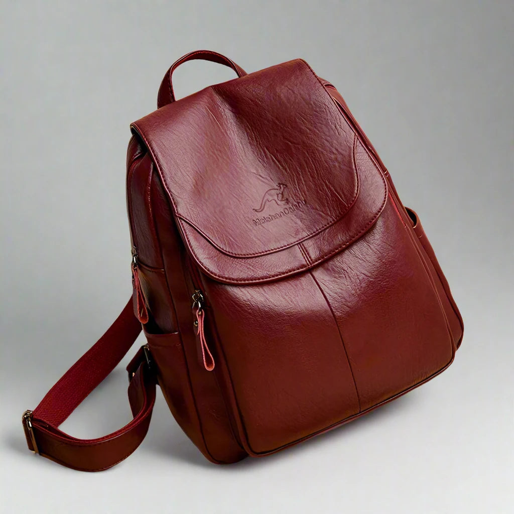 Casual Leather Backpack Bag - Versatile and Stylish for Daily Use