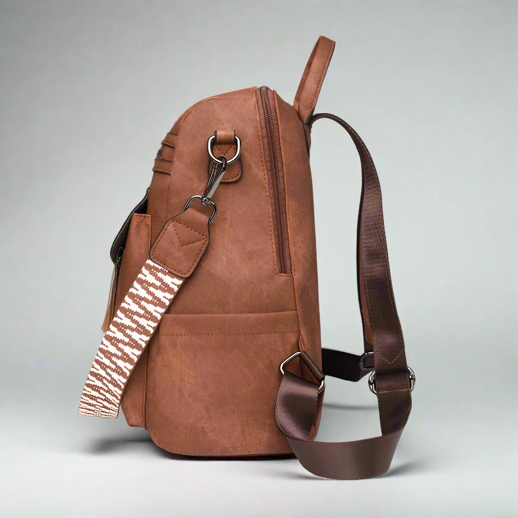 Vintage Leather Backpack Bag - Classic and Functional for Everyday Use