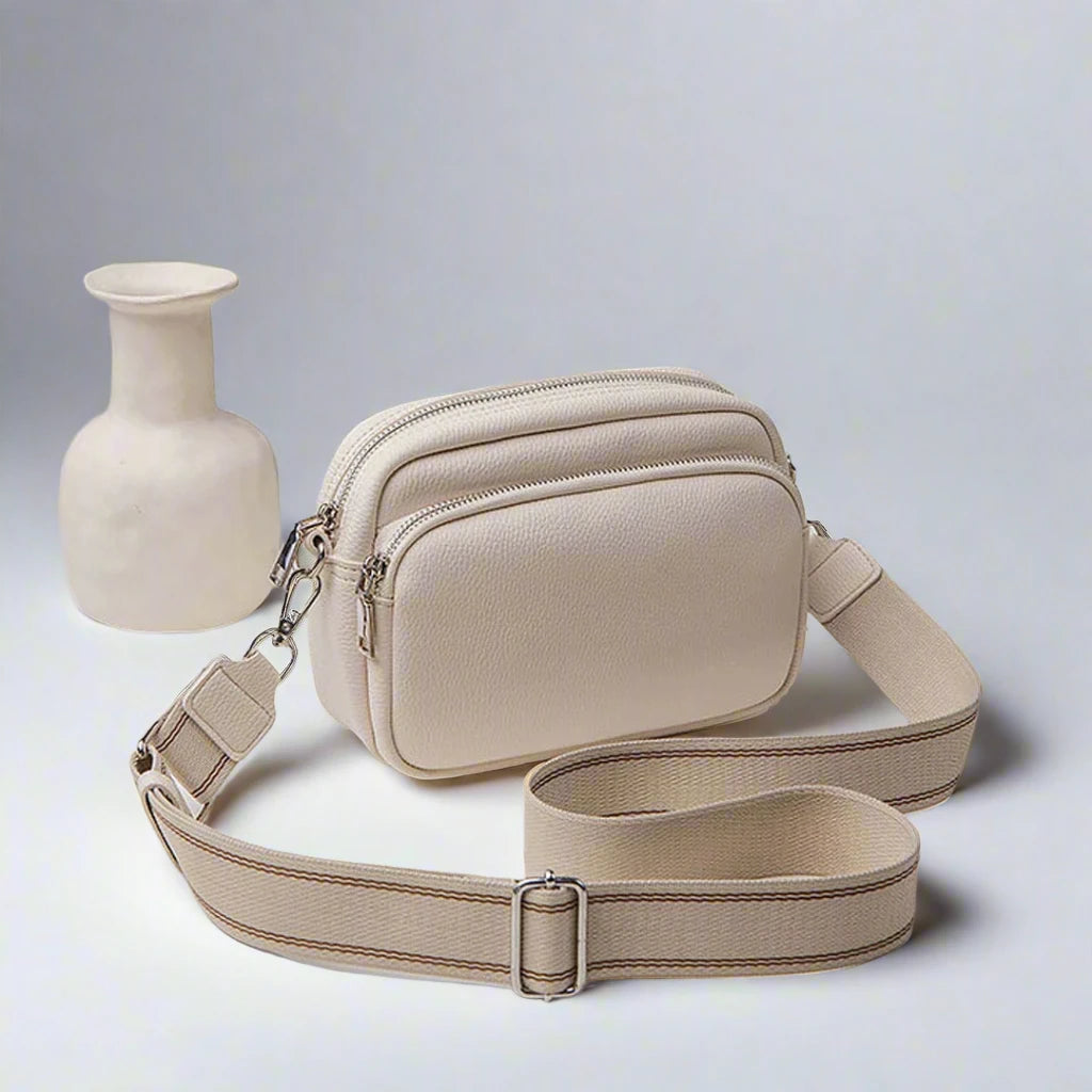 Casual Leather Crossbody Bag - Compact and Versatile for Everyday Use