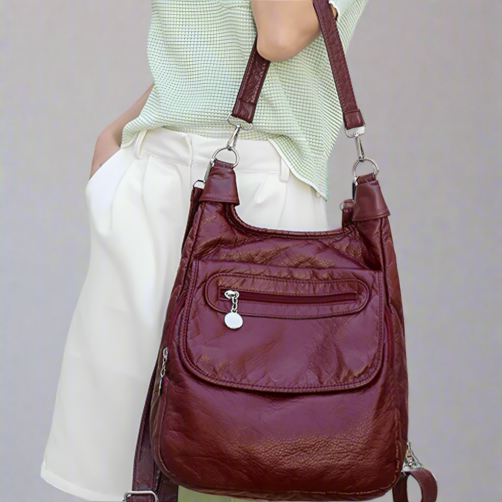 Casual Leather Backpack Bag - Lightweight and Functional for Everyday Adventures